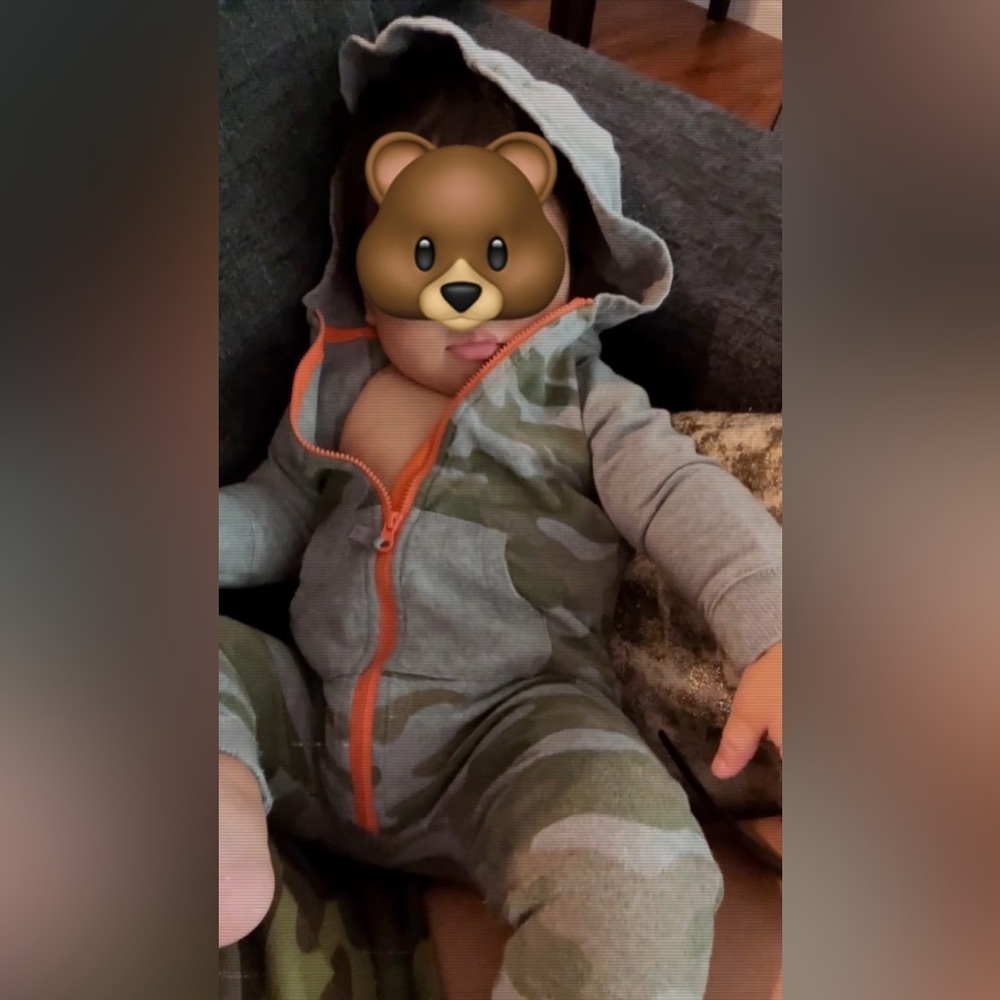 Carters Hooded Zip Up Camo Onesie size 12 month​​ - Picture 8 of 8